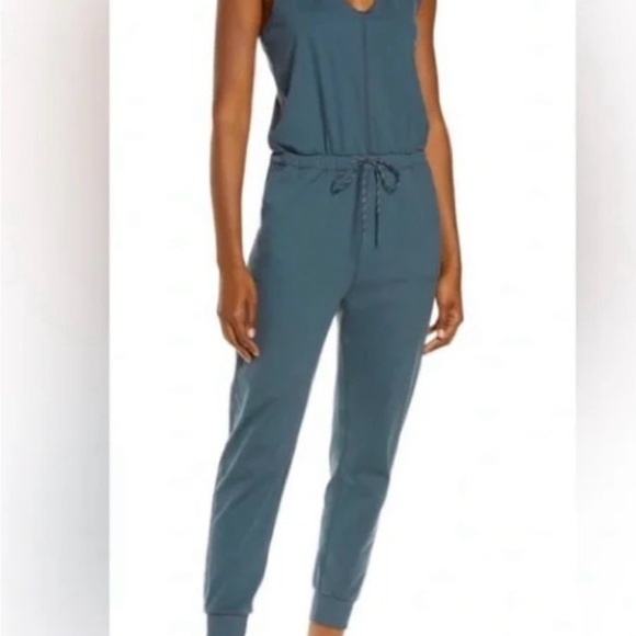 Zella Pants - Zella Blue Slate Sleeveless Jumpsuit